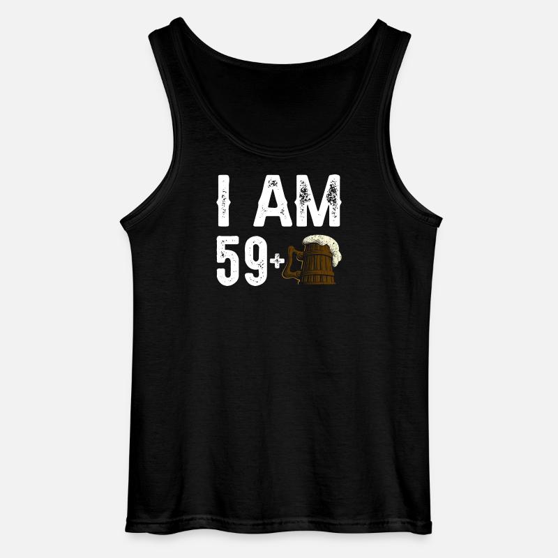 Ich bin 59+ Bier Feier - Gildan Männer Tank Top - Schwarz