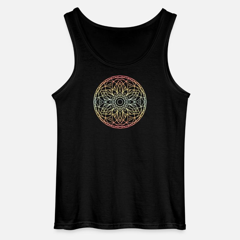 Mandala - Gildan Männer Tank Top - Schwarz