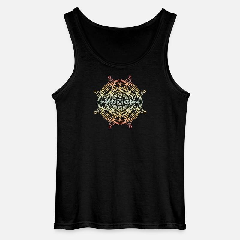Mandala - Gildan Männer Tank Top - Schwarz
