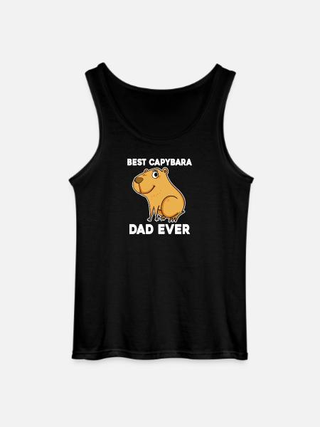 Capybara Father Capybara - Gildan Men’s Tank Top - black