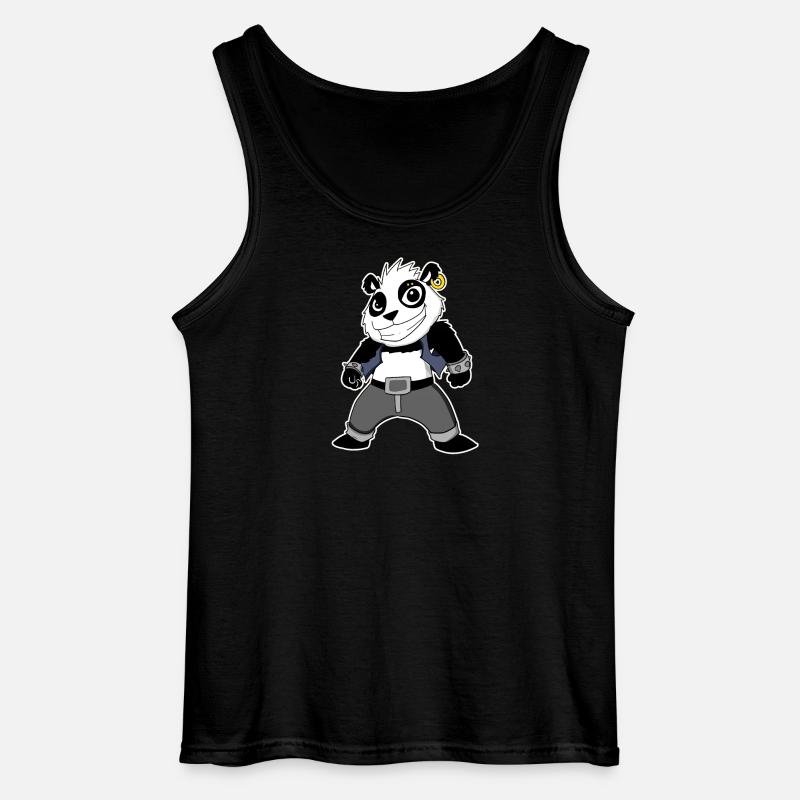 Cool Panda - Gildan Men’s Tank Top - black