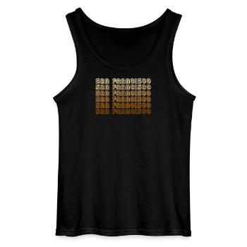 San Francisco Gradient Repeats - Gildan Männer Tank Top - Schwarz - Vorne - AI Model Male 185 dark (185cm)