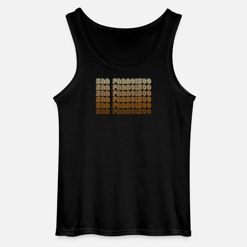 San Francisco Gradient Repeats - Gildan Männer Tank Top - Schwarz