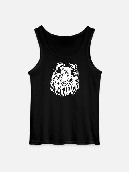 Collie Head "Black Edition" - Gildan Men’s Tank Top - black
