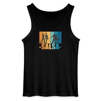 Salsa Vintage Dancer Retro Dancing Cadeau - Débardeur Gildan Homme - noir - Devant - AI Model Male 185 dark (185cm)