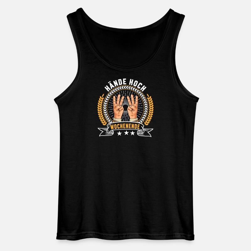 Hände hoch Wochenende - Gildan Männer Tank Top - Schwarz