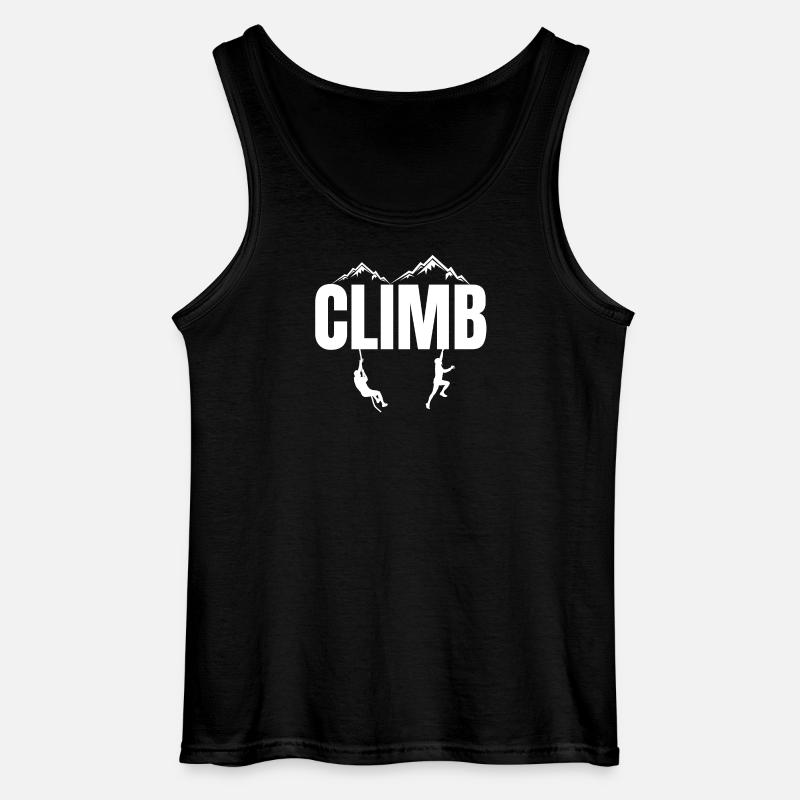 Klettern, Berg, Klettern, Klettern - Gildan Männer Tank Top - Schwarz