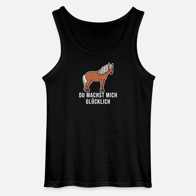 Pferde Cool Statement Pferdenarr Isländer - Gildan Männer Tank Top - Schwarz