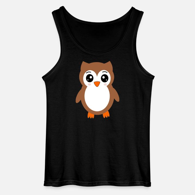 braune Eule Vogel Vogelschutz - Gildan Männer Tank Top - Schwarz