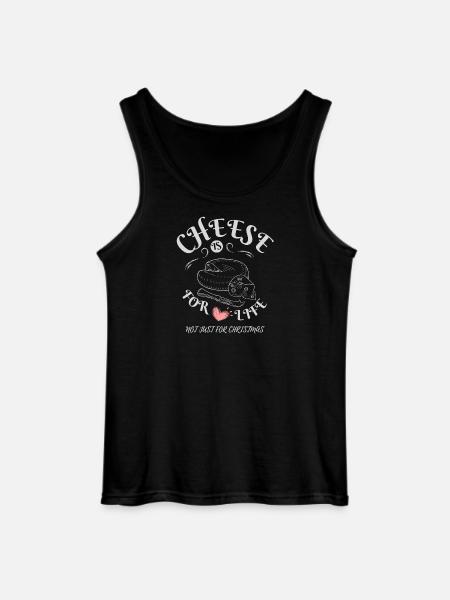 Le fromage, c’est pour la vie - Cheese Lovers Apparel - Débardeur Gildan Homme - noir