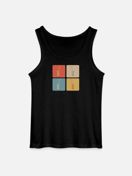 Saxophone design - Gildan Men’s Tank Top - black