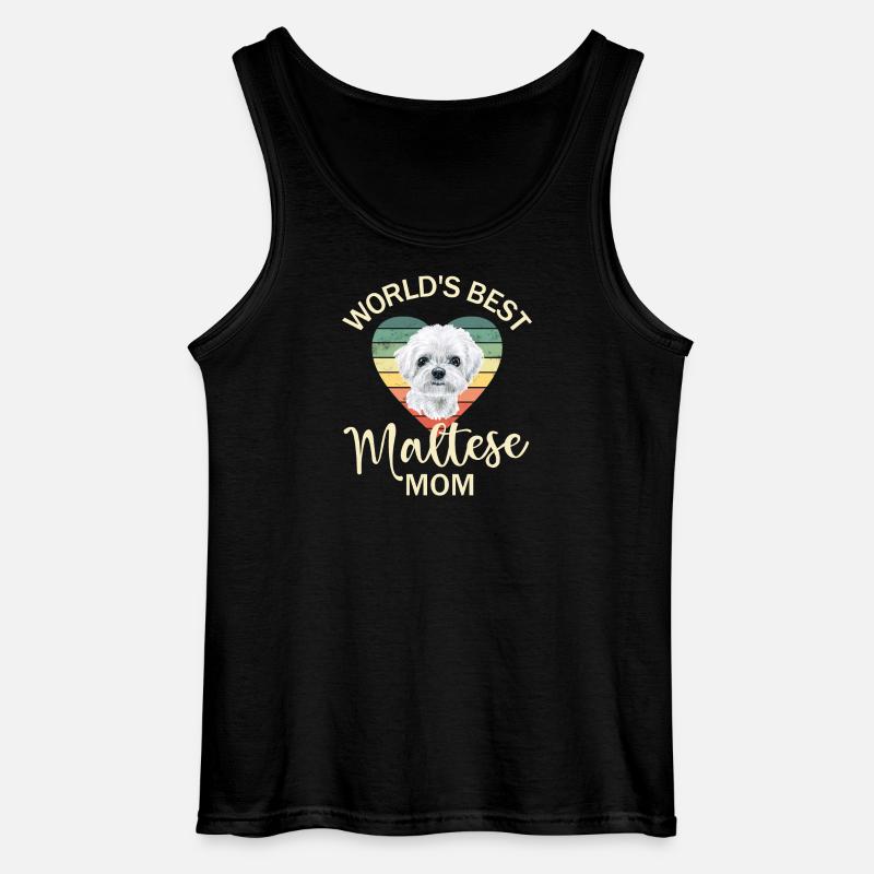 Malteser Hund - Gildan Männer Tank Top - Schwarz
