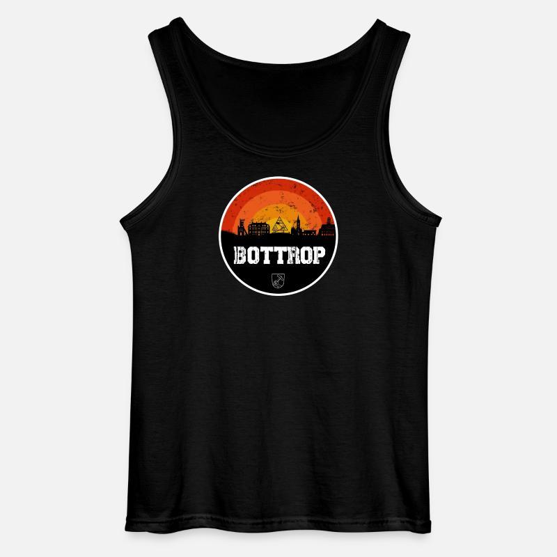 Bottrop Skyline - Gildan Männer Tank Top - Schwarz
