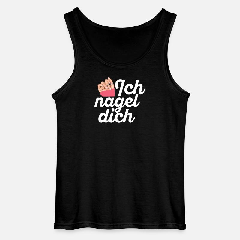 Ich Nagel Dich Nageldesignerin - Gildan Männer Tank Top - Schwarz
