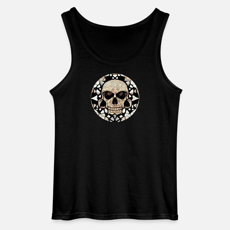 Maya-Kunst - Stammesschädel - Gildan Männer Tank Top - Schwarz