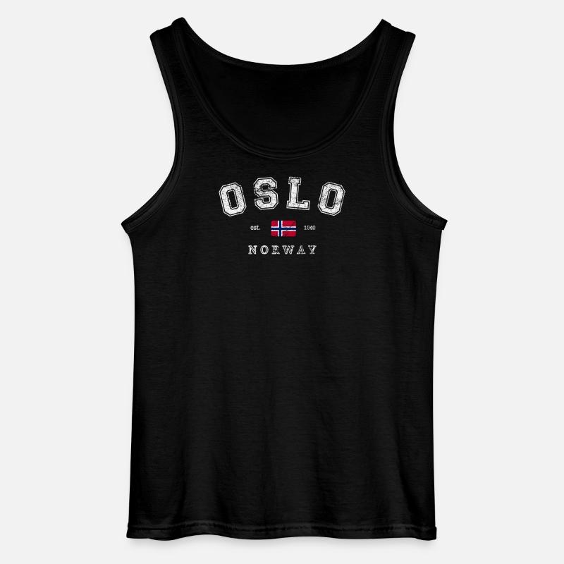 Oslo Norway - Gildan Männer Tank Top - Schwarz