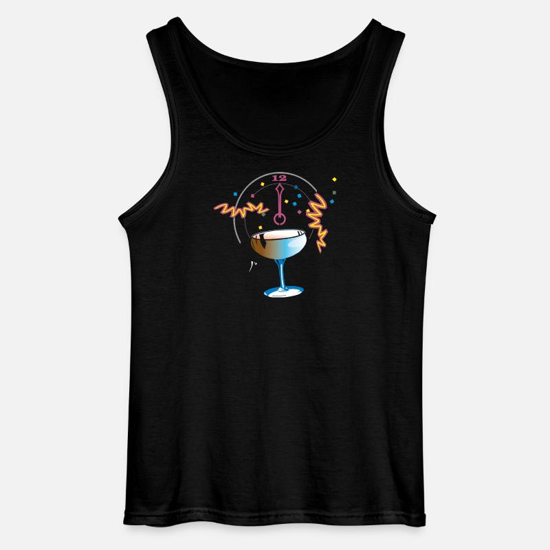 Neujahr Anstossen Konfetti - Gildan Männer Tank Top - Schwarz