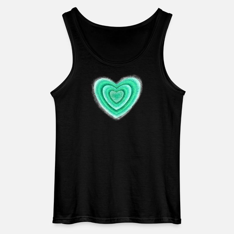 Herz - Gildan Männer Tank Top - Schwarz