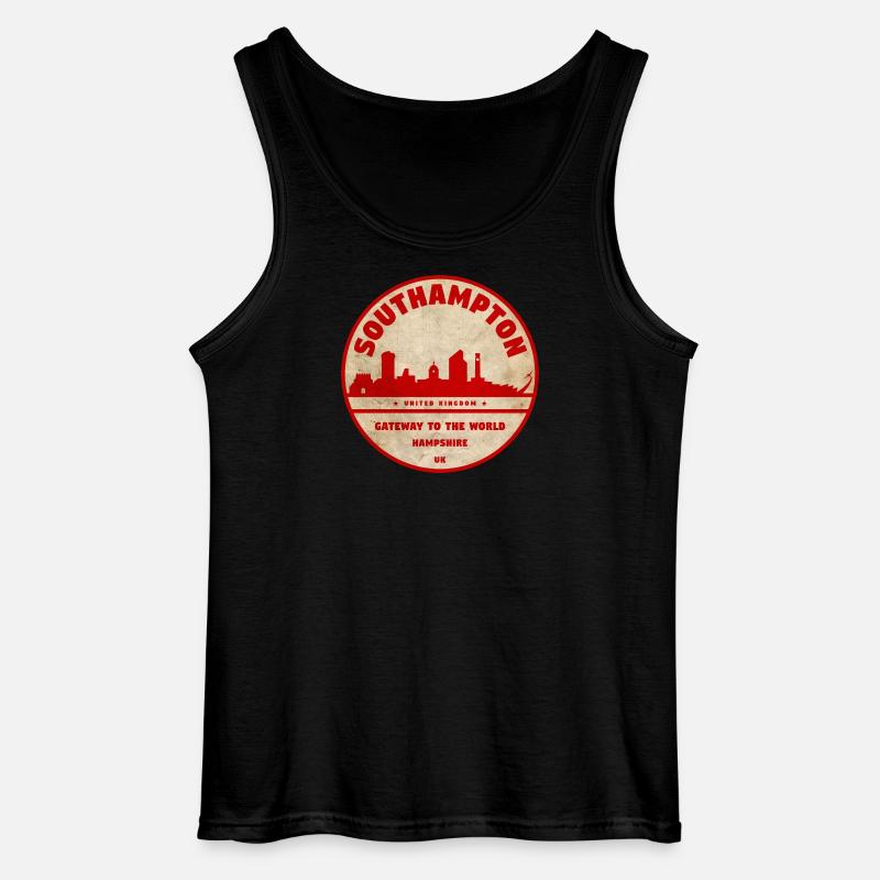 Southampton Skyline Abzeichen - Gildan Männer Tank Top - Schwarz