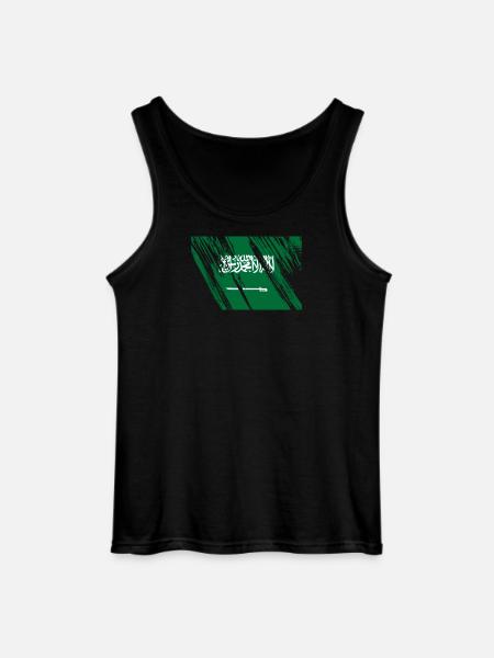 Saudi Arabia Flag - Gildan Men’s Tank Top - black