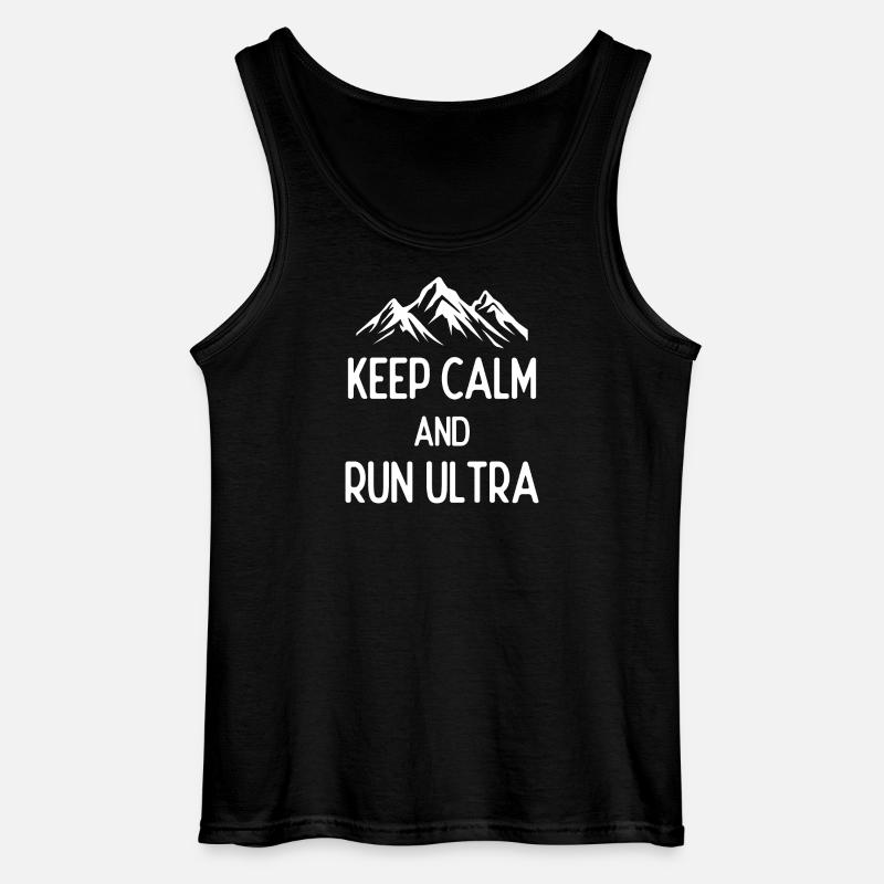 Keep Calm and Run Ultra - Gildan Men’s Tank Top - black