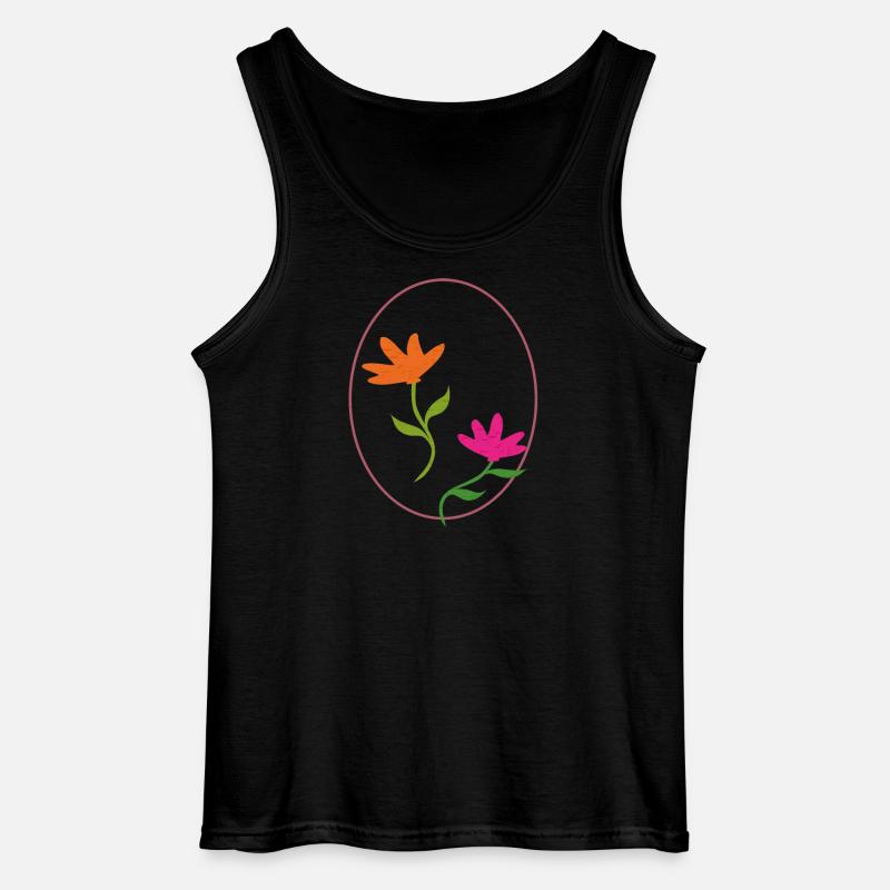 Osterei mit zwei Blumen - Gildan Männer Tank Top - Schwarz