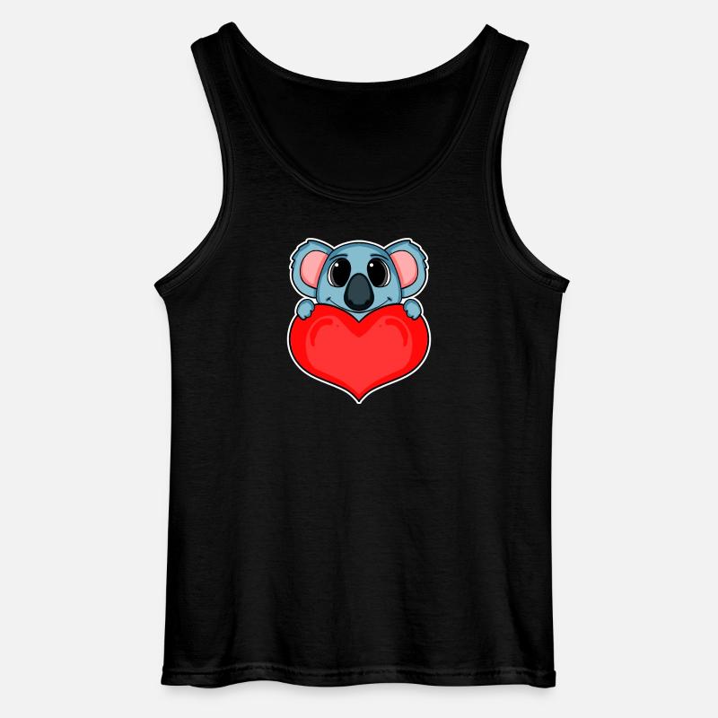 Koala mit Herz - Liebe Romantisch - Gildan Männer Tank Top - Schwarz