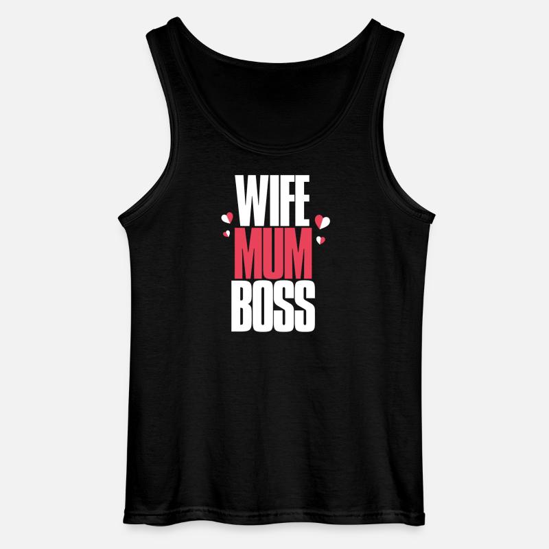 Weibliches T-Shirt mit Motivationstext - Gildan Männer Tank Top - Schwarz