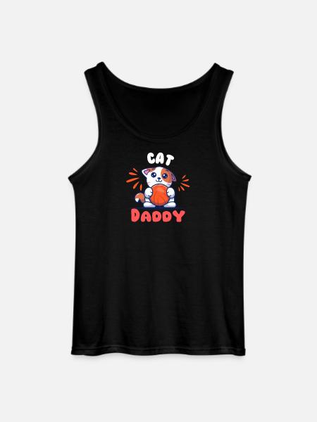 Chaton Tendre Avec Balle Orange - Débardeur Gildan Homme - noir
