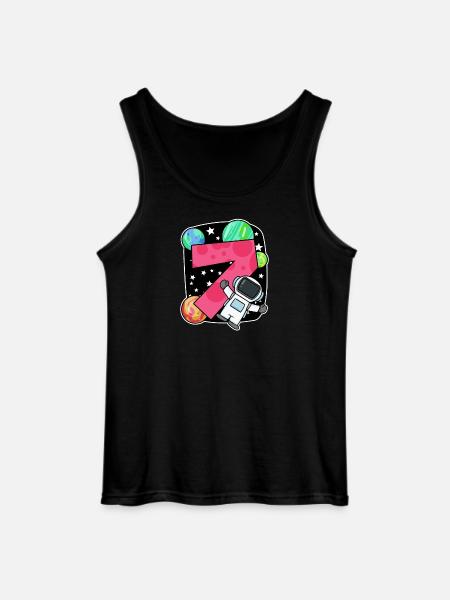 7 Years Birthday Boy Gift - Gildan Men’s Tank Top - black