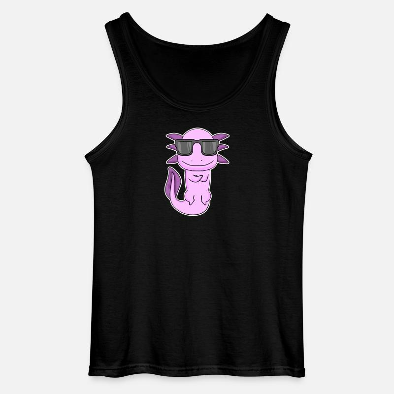Axolotl mit Sonnenbrille - Gildan Männer Tank Top - Schwarz