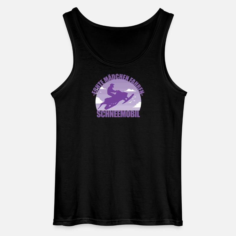 Schneemobil Winter Offroad Mädchen Geschenk - Gildan Männer Tank Top - Schwarz