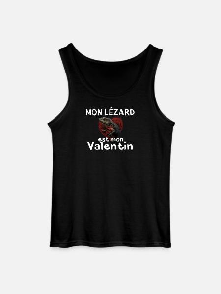 Mon lézard est mon Valentin - Débardeur Gildan Homme - noir