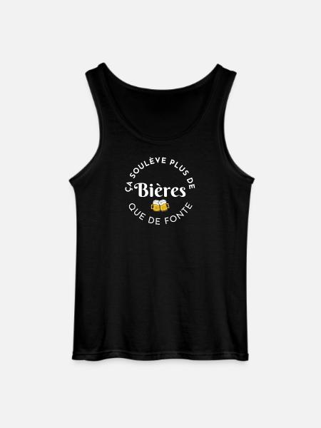 Beers Over Iron Circular Logo - Gildan Men’s Tank Top - black