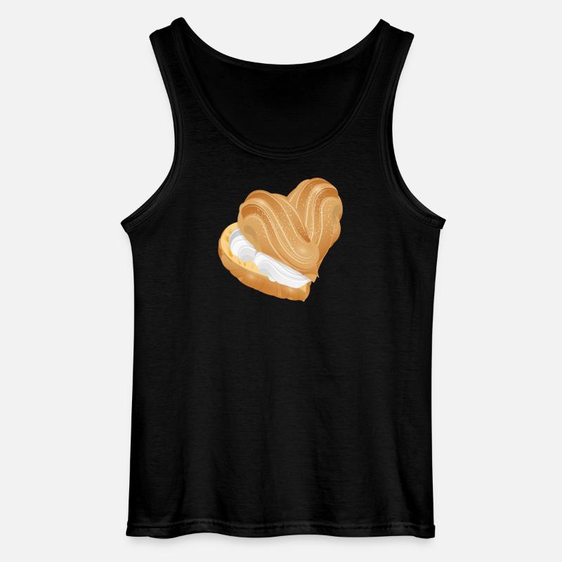 Mit Sahne gefülltes Windbeutel Herz - Gildan Männer Tank Top - Schwarz
