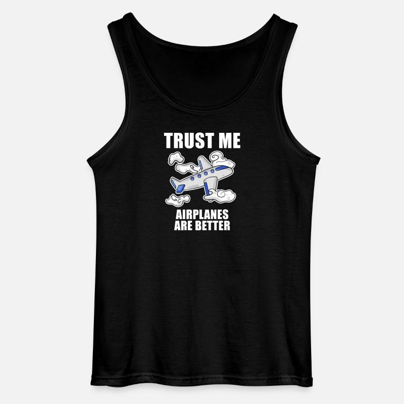 Flugzeuge Flugzeug Pilot Geschenk - Gildan Männer Tank Top - Schwarz