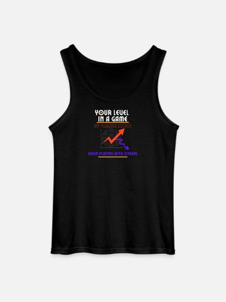 Level Up Solo, Play With Others - Gildan Men’s Tank Top - black