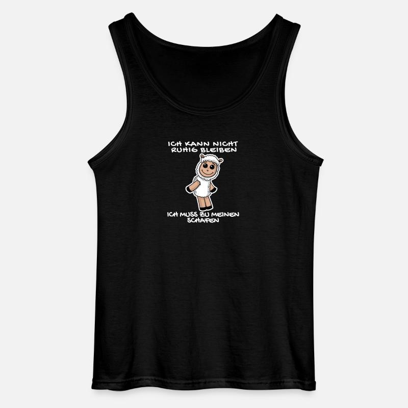 Schaf Schafe Spruch Sprüche - Gildan Männer Tank Top - Schwarz