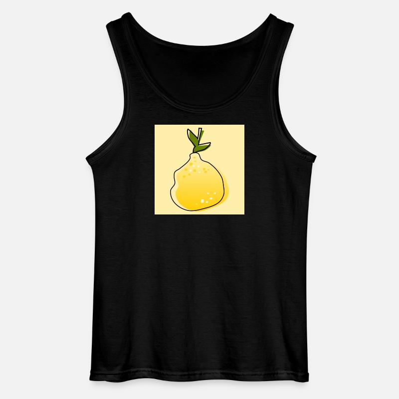 Zitrone - Gildan Männer Tank Top - Schwarz
