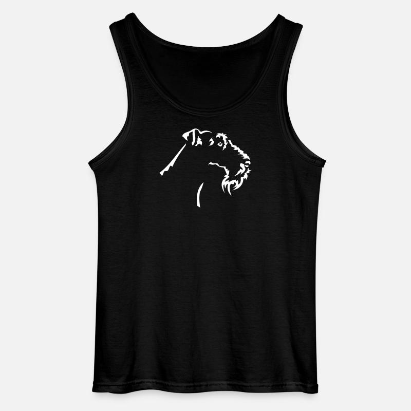 Foxterrier Kopf "Black Edition" - Gildan Männer Tank Top - Schwarz