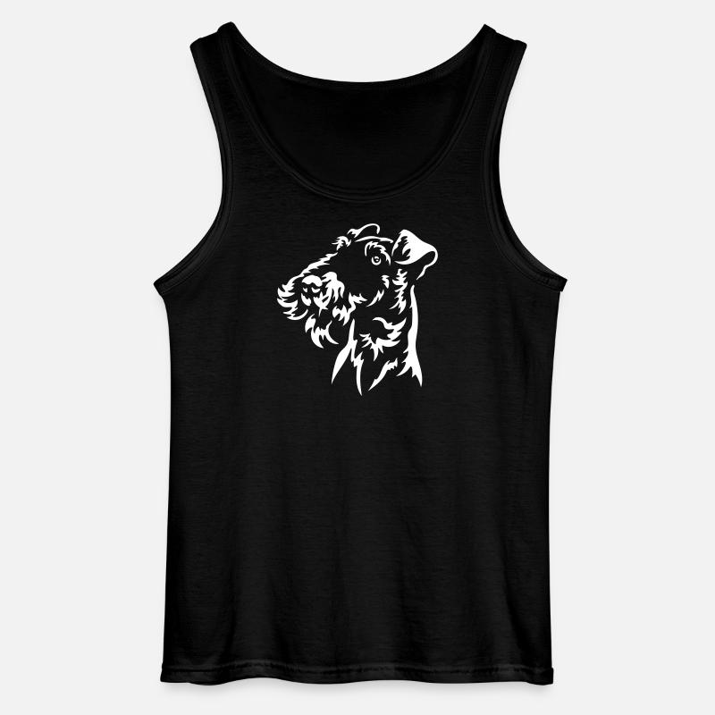 Foxterrier Kopf "Black Edition" - Gildan Männer Tank Top - Schwarz