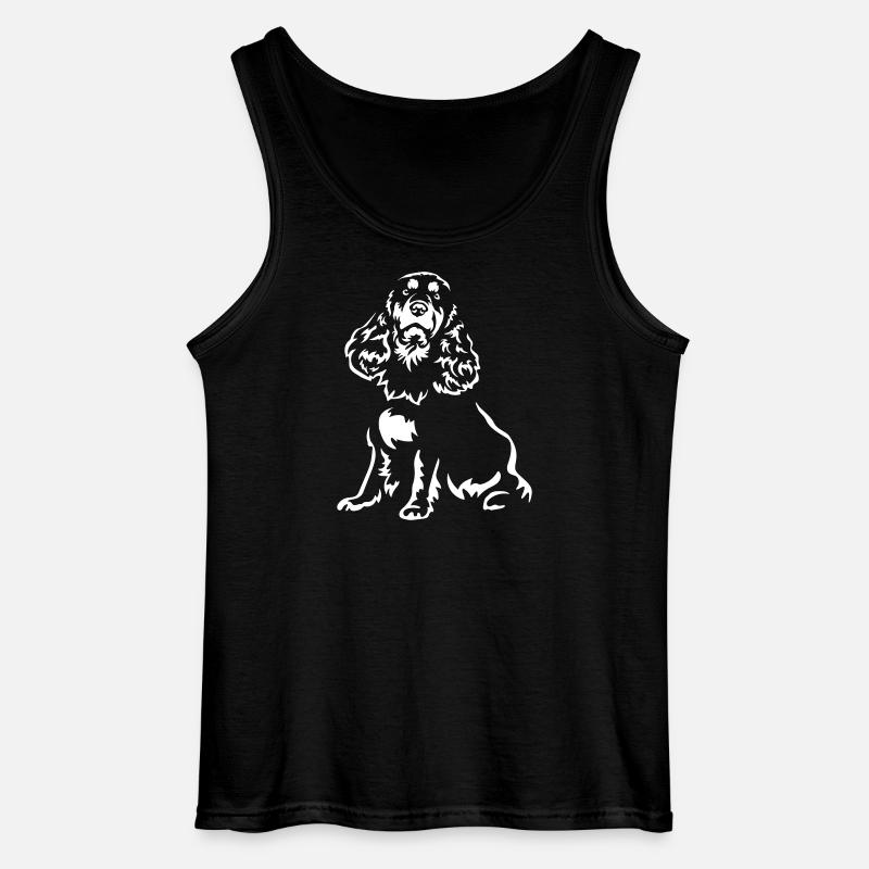 Cocker Spaniel "Black Edition" - Gildan Men’s Tank Top - black