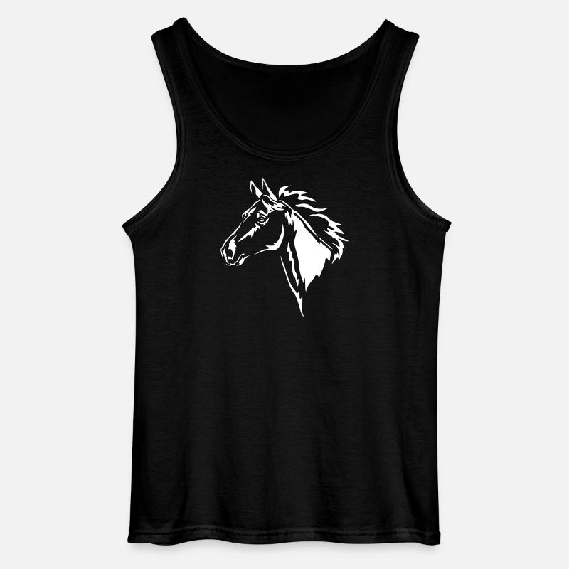 Pferd Kopf "Black Edition" - Gildan Männer Tank Top - Schwarz