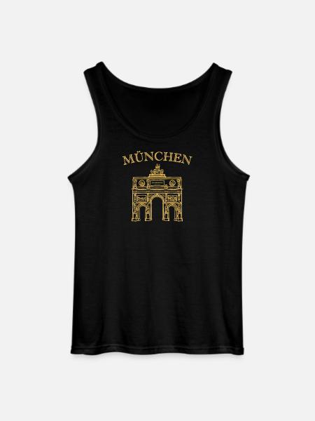 Iconic Victory Gate Munich - Gildan Men’s Tank Top - black