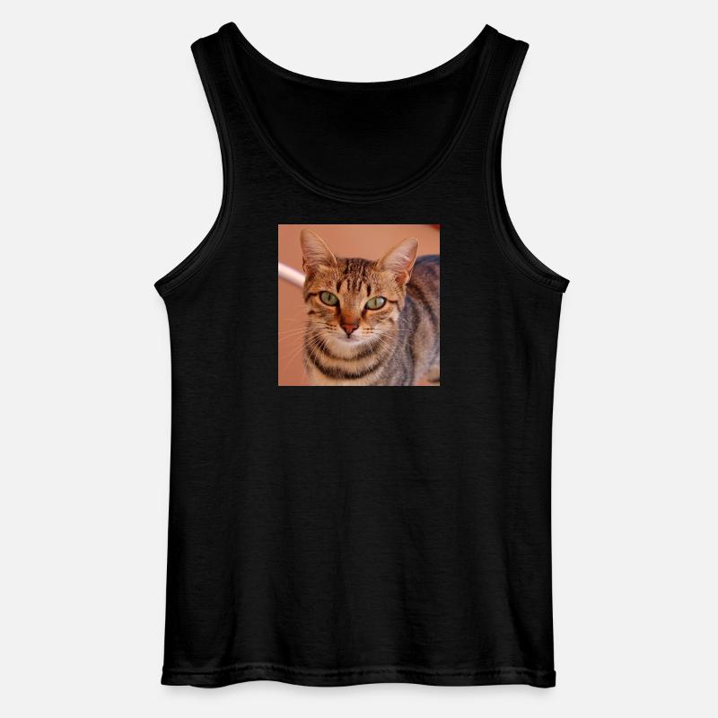 Katze Kätzchen Poster quadratisch Katzenposter - Gildan Männer Tank Top - Schwarz