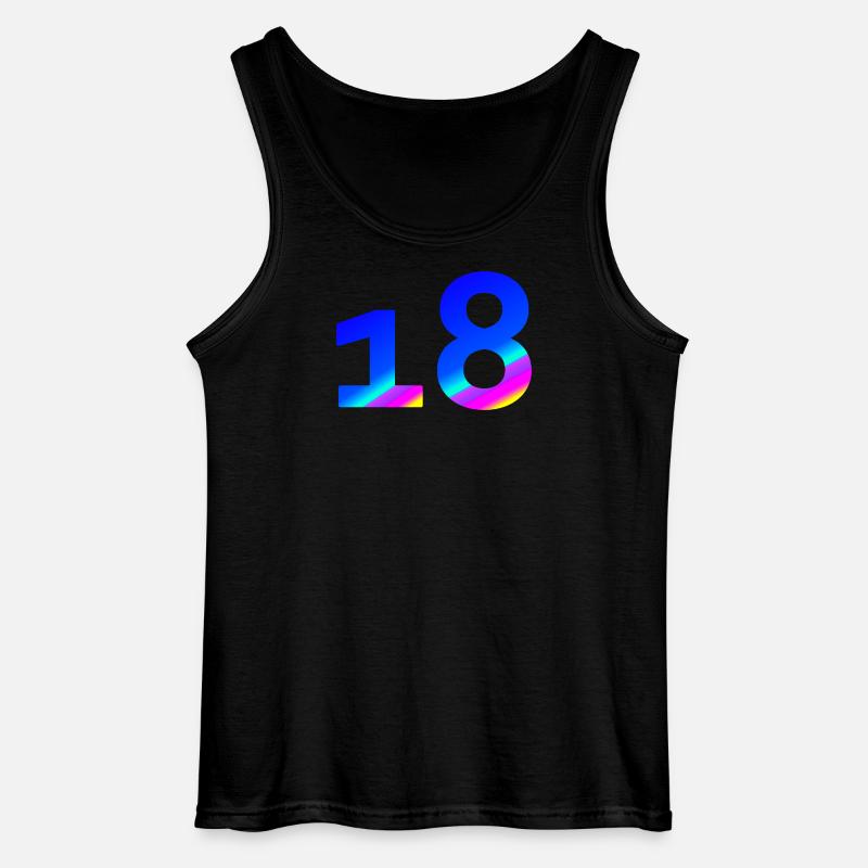 verschenken, 18 blauton mit Farbverlauf - Gildan Männer Tank Top - Schwarz