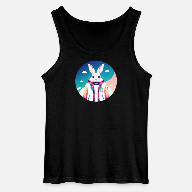 Bunny, Rabbit, Easter Bunny - Gildan Men’s Tank Top - black