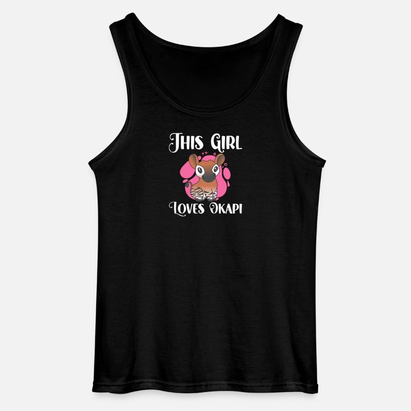 Dieses Mädchen liebt Okapi - Gildan Männer Tank Top - Schwarz