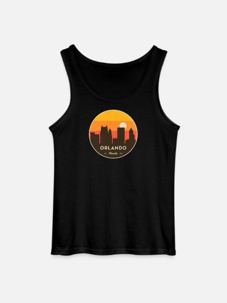 Orlando Skyline Sunset - Gildan Men’s Tank Top - black