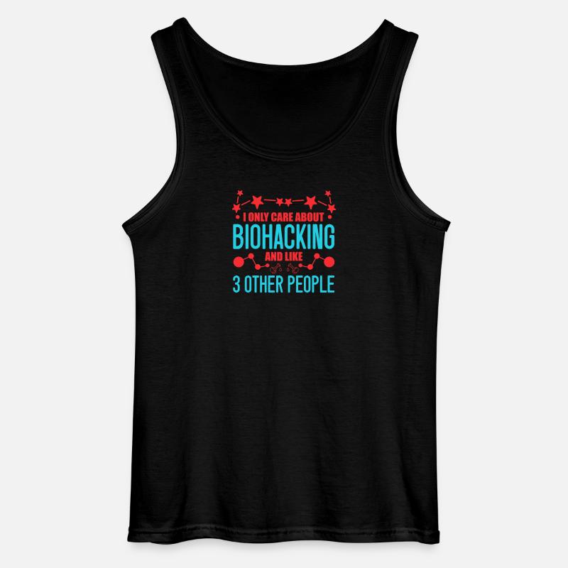 Lustiges Biohacking Design - Gildan Männer Tank Top - Schwarz